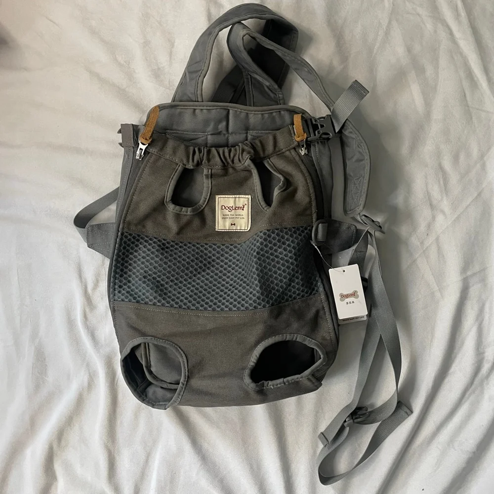 Doglemi Grey Pet Carrier Backpack One Size